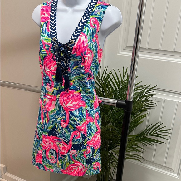Lilly Pulitzer Flamingo Mini Dress. New - Picture 3 of 9